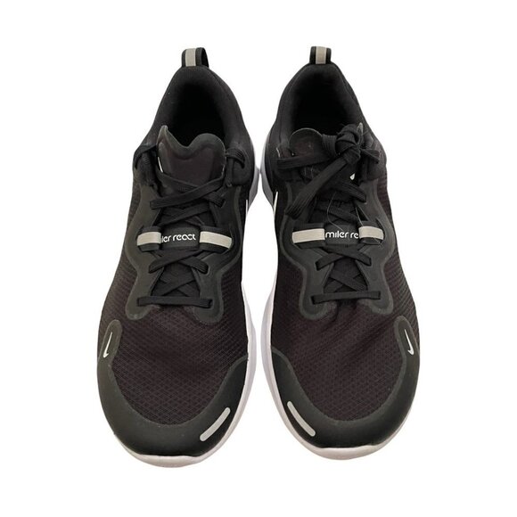Nike Mens EUC CW1777-003 Black White React Miler Athletic Sneaker Shoes Size 7.5 main image 5